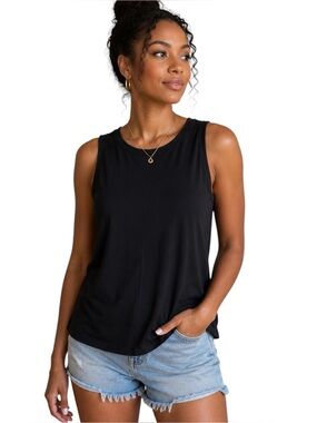 Old Navy Tank Top Luxe Black Size M Relaxed Fit Stretch Casual Coastal